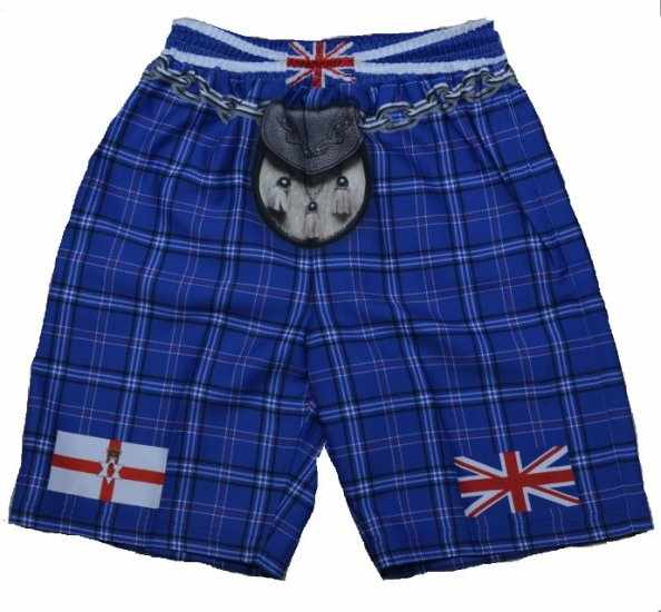 Northern Ireland Tartan Kilt Shorts - Large