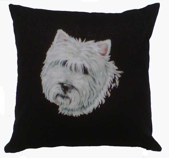 West Highland Terrier Irish Linen Cushion