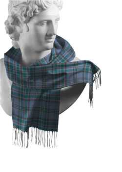 Wicklow County Tartan Lambswool Scarf - Click Image to Close