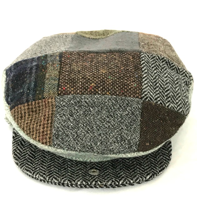 Irish Vintage Patchwork Tweed Flat Cap
