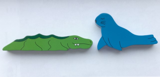 Crocodile and Seal Magnets - Set of 2