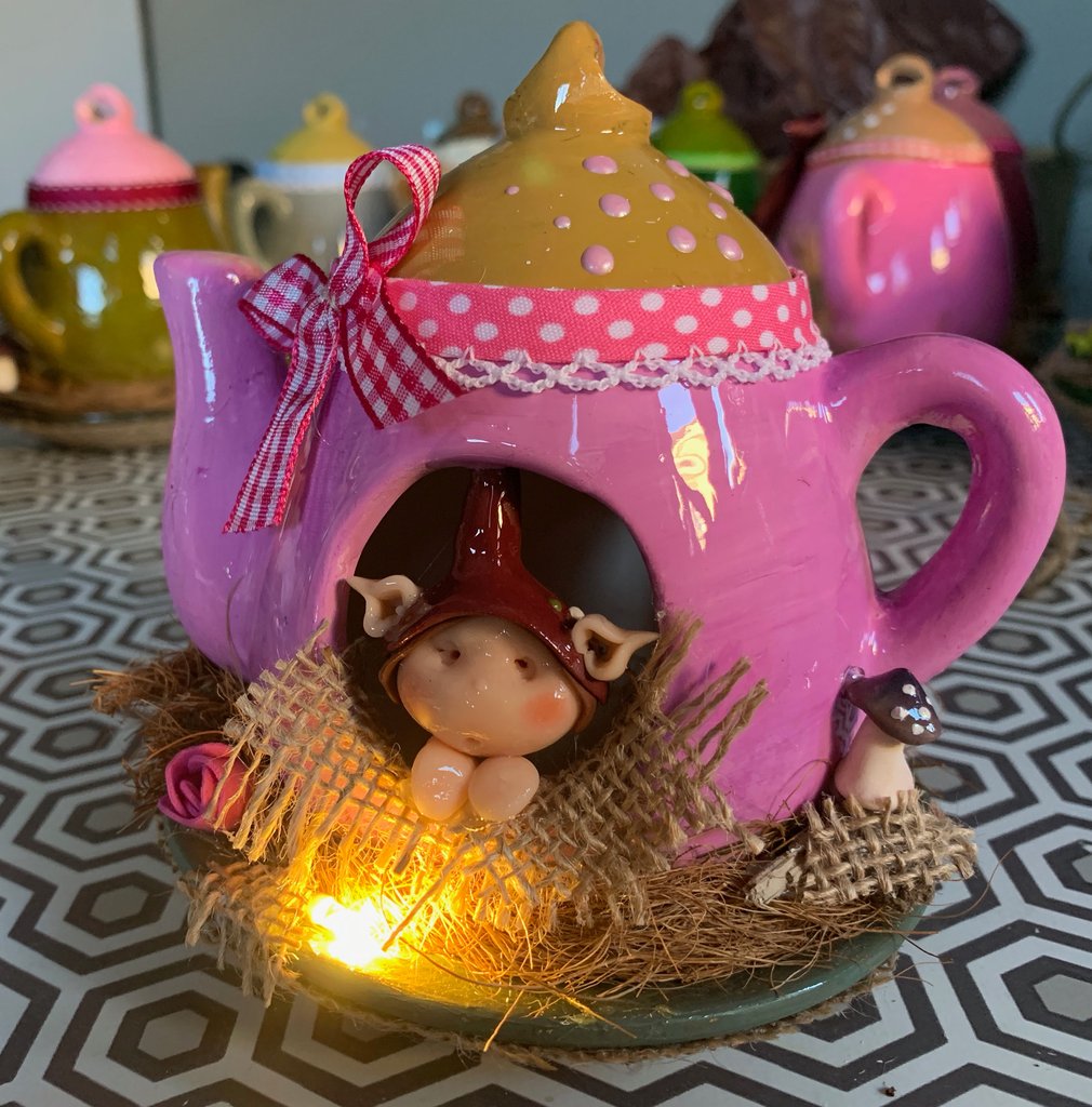 Fantasy Fairy Teapot Pink