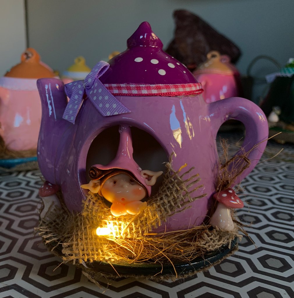 Fantasy Fairy Teapot Purple