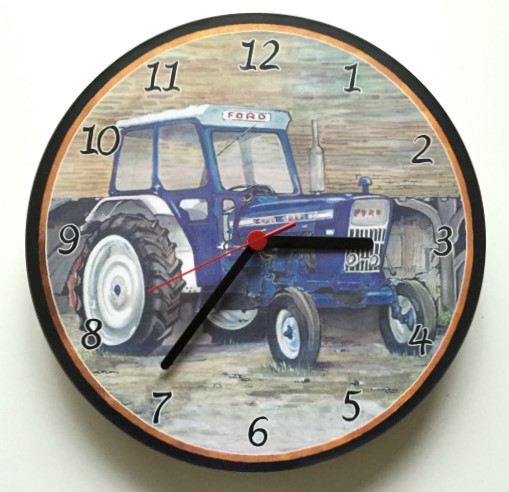 Ford 4000 Tractor Battery Wall Clock