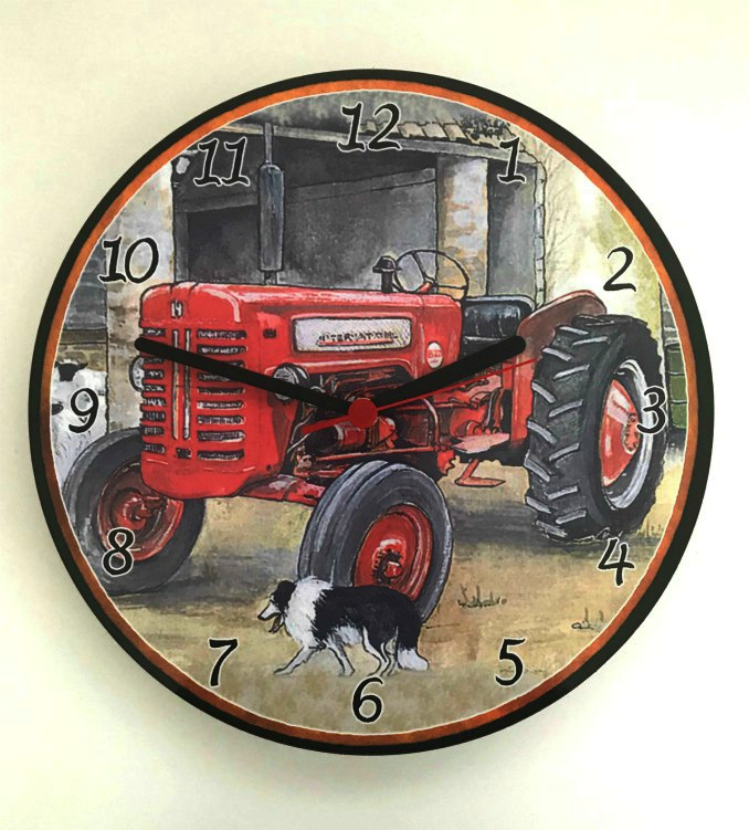 McCormick International Tractor Battery Wall Clock