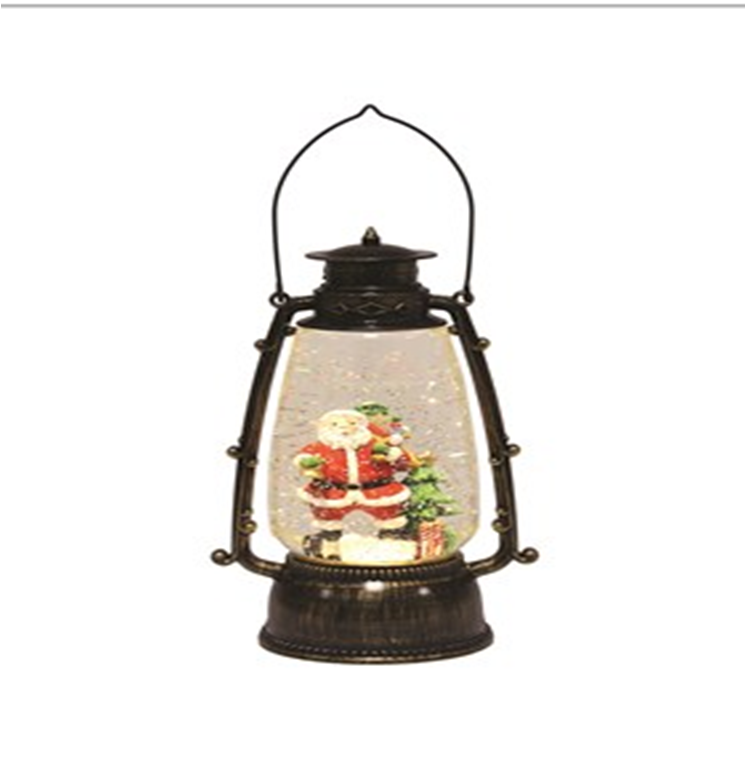 LED Santa Water Spinner Lantern